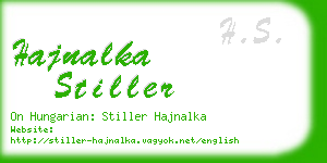 hajnalka stiller business card